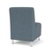 Lesro Siena Lounge Reception Armless Guest Chair, Brushed Steel, RF Serene Upholstery SN1102 - alternate 2